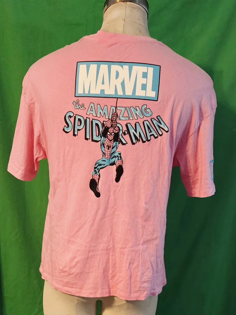 MARVEL Spider-Man Comic Panels Graphic T-Shirt Unisex XL  Pink